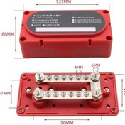 Resim Wondernest Cp-3087-02 100a 48v 12 Yollu M6 Bağlantılı Busbar Kırmızı Kırmızı 