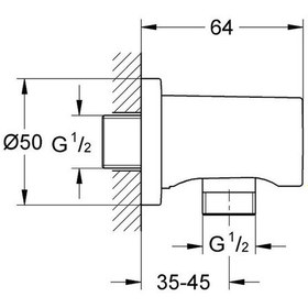 Resim Grohe Rainshower® Su Çıkış Dirseği - 27057a00 Krom 