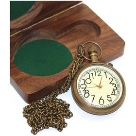 Resim Bfs Ahşap Kutulu Pirinç Köstekli Saat Ksk2056 