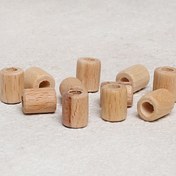 Resim Loren Crafts 10 Adet Ham Boru Ahşap Boncuk 16mm 