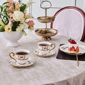 Resim Karaca Royal Bone Elizabeth 2 Kişilik Çay Fincanı 