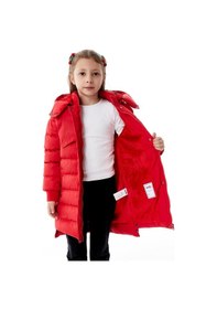 Resim Kız Çocuk Kapüşonlu Kışlık Şişme Mont 51356 Kırmızı 