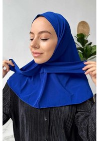 Resim Kahijab Çıtçıtlı Bone - Saks Mavi - Standart Saks 