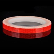 Resim Kırmızı 1 Adet 8m Yansıtıcı Güvenlik Etiketi Reflektör Bant Araba Bisiklet Gece Trafik Güvenliği Uyarısı 