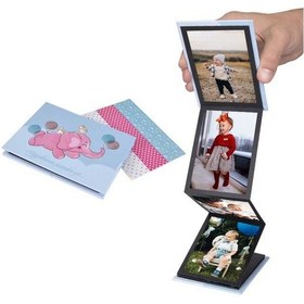 Resim Kişiye Özel Akordiyon Tasarımlı 14 Fotoğraflı Sert Kapak Bebek Albümü 