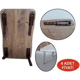 Resim Depolife Sofra Servis Masası Sunum Sehpası İçin Plastik Katlanır Ayak 4 Ad 