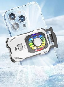 Resim EXENAR Şarjlı Gaming Telefon Soğutma Fanı Derece Göstergeli Radyatör Sessiz Bataryalı Telefon Soğutucu 