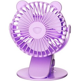 Resim Ruyı Karikatür Usb Şarj Edilebilir Küçük Fan Açık Kamp Sessiz Klip Fan Bebek Arabası Öğrenciler Ofis Mevcut 1004 Mor 