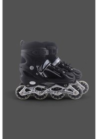 Resim Vadi Siyah Silikon Tekerli Ayarlanabilir Işıklı Paten S 31-34 Hp8136 Siyah 