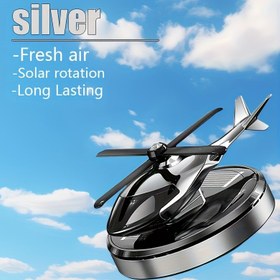 Resim AAZRZRZ Lüks Alüminyum Alaşımlı Malzeme Araba Süsü Araba Hava Ferahlatıcı İki Renk Seçeneği Safir Mavi/Trendy Gümüş Soğuk Uçak Şekli Yaratıcı Araba Dekorasyonu Moda Süs Merkezi Konsol için 