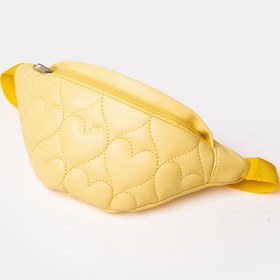 Resim ICONE BAG Icone Çocuk Kalp Kapitone Detaylı Bel Çantası Sarı 