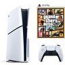 Resim Sony Playstation 5 Slim CD Edition - Ps5 GTA 5 Oyun Konsolu (i̇thalatçı Garantili) 