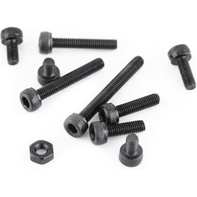 Resim Vkemall 12.9 Derece Allyuminyum Çelik M3 Kapağı İç İçbükey Vida Ve Somun Seti 4-25mm 9 Uzunluk, 280 Adet - Dar Mekanlar İçin Dayanıklı Fason Elemanı, Şeffaf Kutuda 