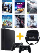 Resim Sony Playstation 4 Slim 1 TB - 15 Dijital Oyun + Türkçe Menü 2 Adet V2 Kol - PS4 (yenilenmis) 
