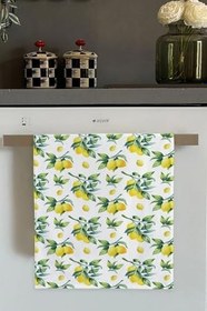 Resim Sarı Limon Desen Fırın Mutfak Havlusu 30X50Cm 