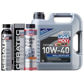 Resim Liqui Moly 10w40 Motor Yağı Mos2'li 4 Lt,seramik Motor Koruyucu,motor Temizleyici Engice Flush Set 