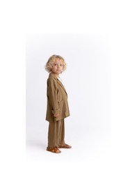 Resim Oliven The Kid Unisex Keten Blazer Ceket Caramel Caramel 