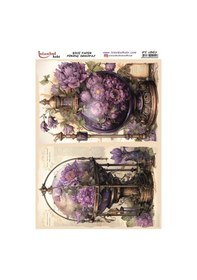 Resim Pirinç Dekopaj Kağıdı 30x42cm Pt-1867 Çiçekler 