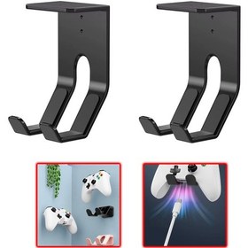 Resim Microcase Ps5 Ve Oyun Kolları İçin Masaya Monte Tutucu Stand Holder 2 Adet Al5442 Siyah 
