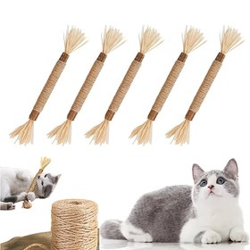 Resim 5 Adet Doğal Gümüş Çit Kedi Wands - Eğlence ve Stimulation İçin Sağlam Oyuncaklar, Kediler İçin Yemek Edilebilir Araçlar, Pil Olmadan 