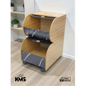 Resim Özbience Iki Katlı Sürgülü Ahşap Sebzelik, Pratik ve Şık Tasarım 