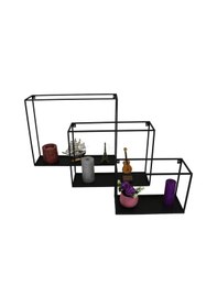 Resim Wessdizayn Metal Duvar Rafı Dekoratif 3 ‘Lü Set Wd-11 