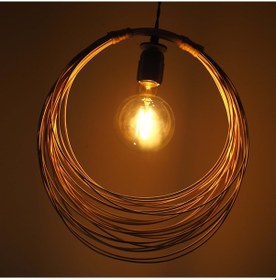Resim Bambu, Hasır, Rattan Avize Sarkıt: Universe 35Cm - Siyah Takim 