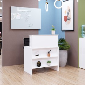 Resim VENÜS ÇEKMECELİ BANKO, SEKRETER MASASI, BEYAZ, 90 CM 