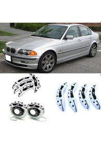 Resim Bmw E46 M Logolu Beyaz 17-18-19-20 Janta Uyumlu 4.lü Kaliper Kapagı 