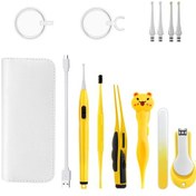 Resim Mufunye Kulak Temizleme Çubuğu Ve Cımbız Seti, Işıklı, 6 Parça 