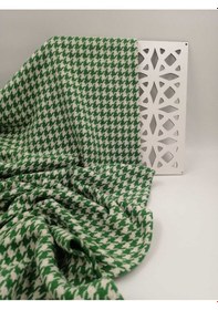 Resim Yeşil Kazayağı Kaşe Kumaş 