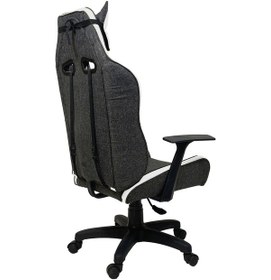 Resim Rebelx Oyuncu Koltuğu Lion Krom Ayak Beyaz Renk 