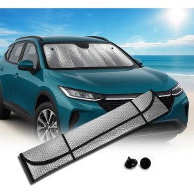 Resim Katlanabilir Oto Ön Cam Güneşlik Isı Önleyici Araç Perdesi Toyota Corolla Fiat Egea Nissan Qas 