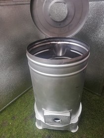 Resim Kaya Yuvarlak Sac Beyaz Kovalı Soba 