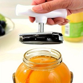 Resim 1 Adet Paslanmaz Çelik Kavanoz & Konserve Açacağı Ergonomik Saplı ve Ayarlanabilir Kaymaz Tutuşlu - Artrit, Yaşlılar ve Her Yaşa Uygun Kolay Kullanımlı Manuel Açıcı - Güvenli Yiyecek Hazırlığı için Dayanıklı Mutfak Aleti, Çok Yönlü Şişe Açacağı, Modern Mutfak Gereci, Sağlam Yapı 