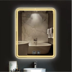 Resim Dnr-Mirror75x105 Cm Buğu Yapmayan Dokunmatik Günışığı Ledli Dikdörtgen Banyo Aynası 