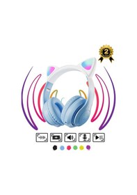 Resim Çocuk Bluetooth Kulaklık Kedi Kulaklık Pro Akıllı Rgb Led Detaylı Bluetooth Kablosuz 