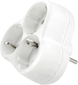 Resim AyrStore Yonca Topraklı 3lü Beyaz Fiş-Priz 