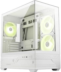 Resim MSI MAG FORGE M110R AIRFLOW TEMPERLİ CAM 3X120MM 1X120MM ARGB FAN MATX GAMİNG BİLGİSAYAR KASASI 