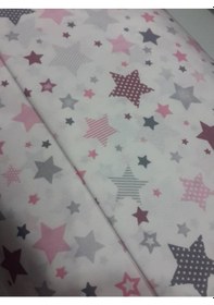 Resim Akfil Poplin Nevresimlik Kumaş Çok Amaçlı En 240 Yıldız Desenli (461454059) 