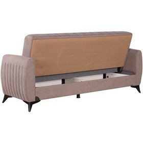 Resim Kilim Mobilya Linda Üç Kişilik Kanepe Yüksek Ayaklı Açık Kahverengi Açık Kahverengi 