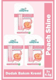 Resim Cire Aseptine Lip Care Peach Shine Renkli Dudak Bakım Kremi 4,5 Gr 3 Adet 