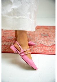 Resim Holly Çift Toka Detaylı Babet Şeker Pembesi Pembe 