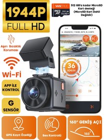 Resim VANTRUE Element 1 Lite Fhd / Wi-fi / Gps / 160 Ultra Geniş Açı / Akıllı Araç Araç Kamerası 