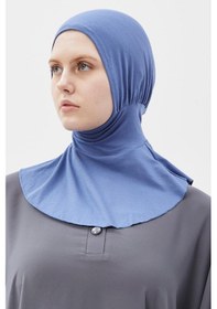 Resim Altobeh Kadın Tesettür Pratik Boyunluklu Hijab - Sporcu Bone Açık Kot Açık Mavi 