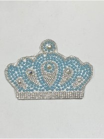 Resim karantuhafiye Taç arma / taşlı arma / ütü ile yapışan / ütü transferli yapıştırmalı taç arma 