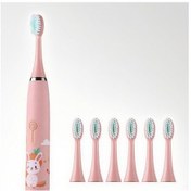 Resim Xindoker 6-12 Yaş Çocuk Elektrikli Fırça: Yumuşak Tüylü, 4 Modlu, Bilimsel Ağız Koruması, Usb Şarjlı + 6 Fırça Başlığı Hediyeli Pembe Tavşan Desenli 