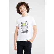 Resim My Neighbor Komşum Totoro Baskılı Unisex Çocuk Beyaz T-Shirt 