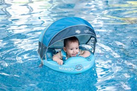 Resim Mambobaby Yüzme Simidi - Dino Hatch, Emniyetli, Gölgelikli ve Ayak Destekli 