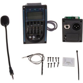 Resim Gitar Lc-5 Pikap Için 1 Takım 5-band Eq Ekolayzır Akustik Gitar Tuner 